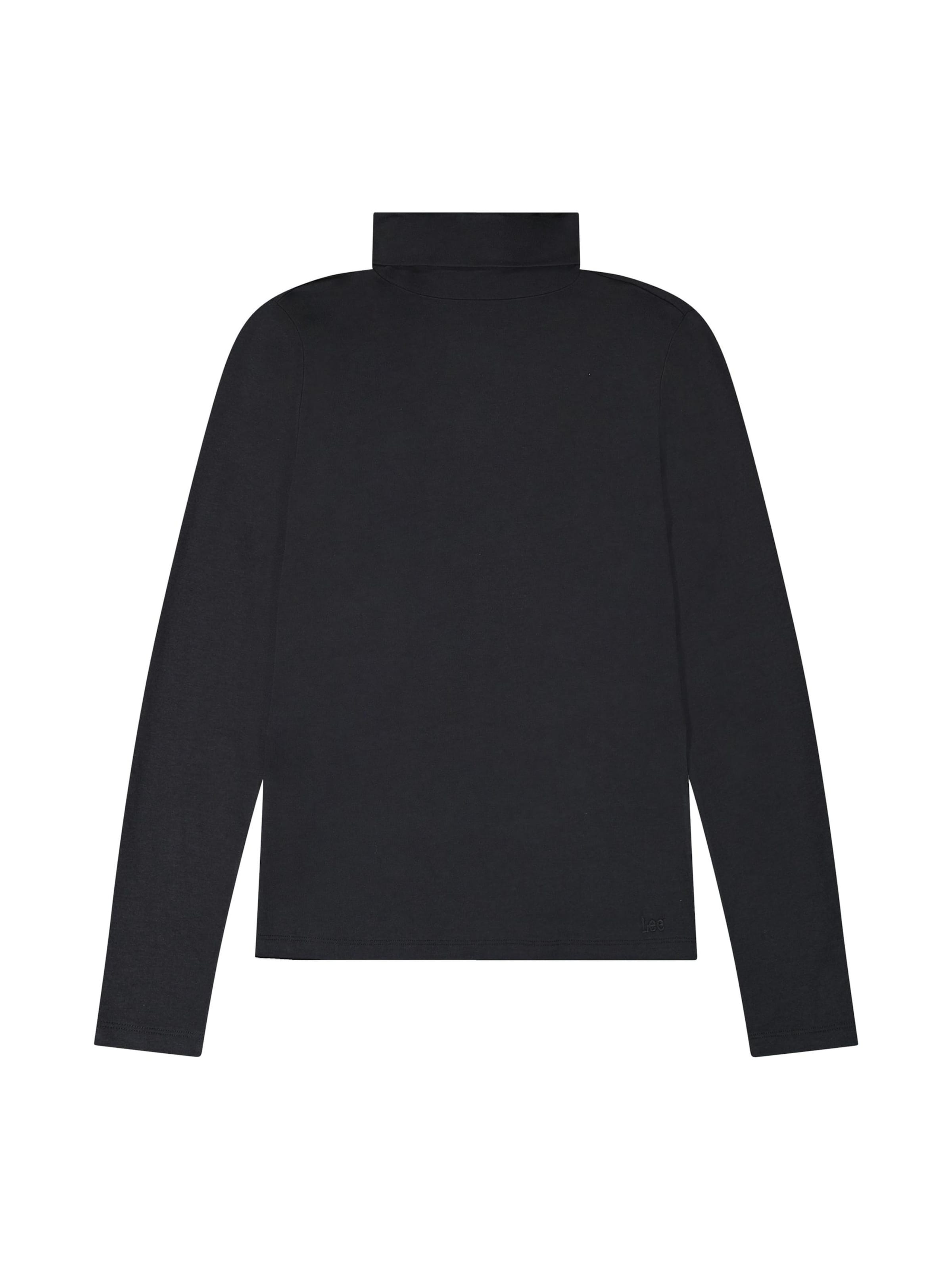 Lee Shirt 'Ls Turtle Neck' in Black