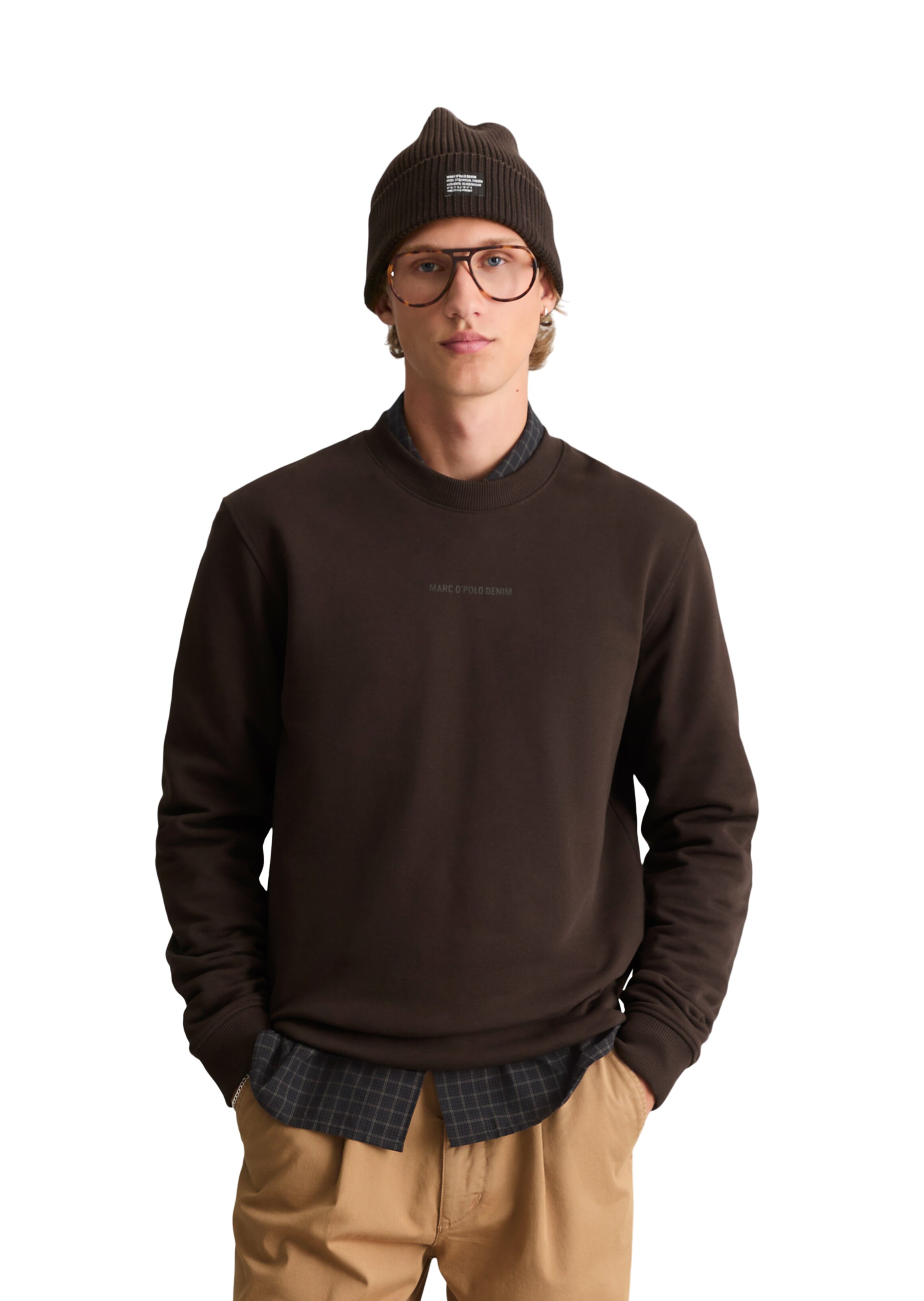 Sweat-shirt Marc O'Polo DENIM en marron : devant