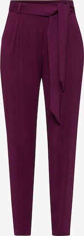 Les Lunes Tapered Pleat-Front Pants 'Jade' in Purple: front