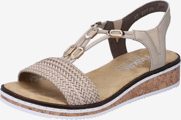 Rieker Sandals 'V3662' in Beige: front