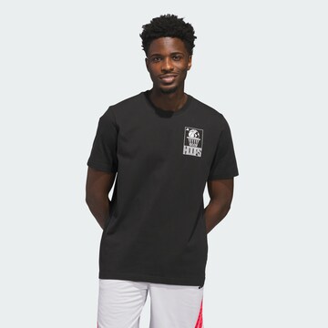 T-Shirt 'World Wide Hoops' ADIDAS PERFORMANCE en noir