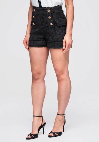Regular Pantalon Ombre en noir