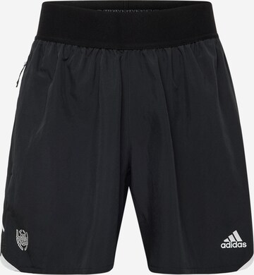 ADIDAS SPORTSWEAR Regular Workout Pants 'Donovan Mitchell' in Black: front