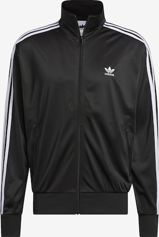 ADIDAS ORIGINALS Sweat jacket 'Adicolor Classics Firebird' in Black: front