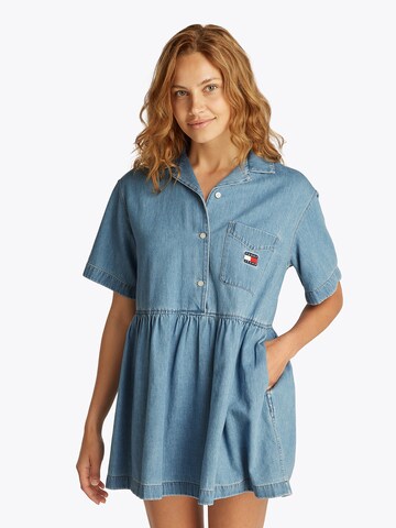 Tommy Jeans Shirt dress in Blue: front