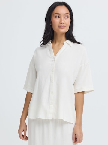 Chemisier ' OXNInna ' Oxmo en blanc : devant
