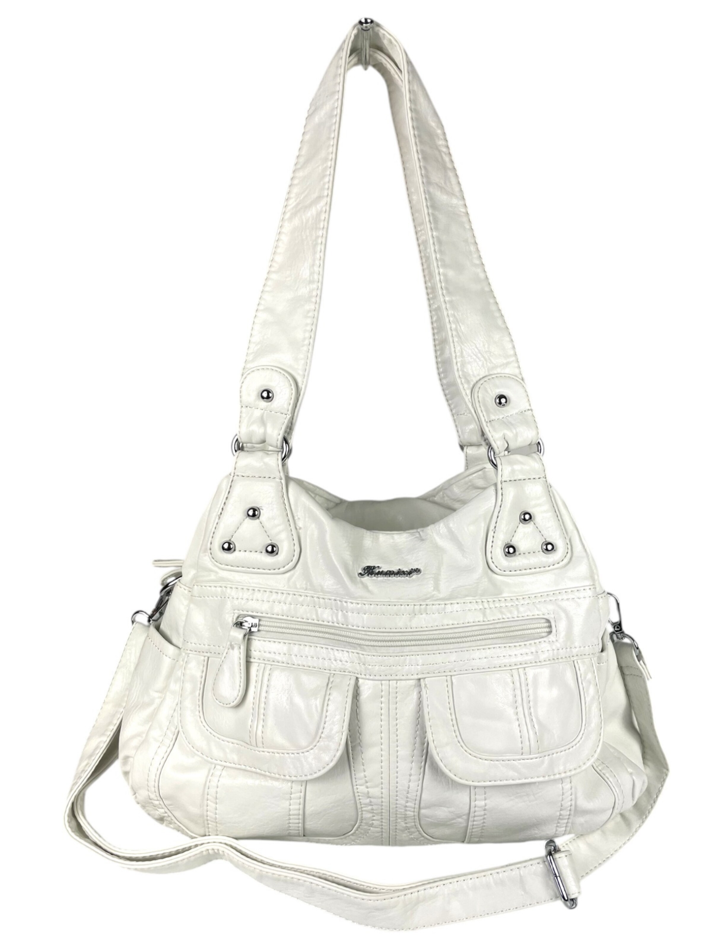 Kumixi Crossbody Bag in White: front