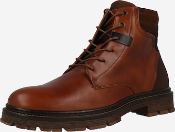 BULLBOXER Lace-Up Boots in Brown: front