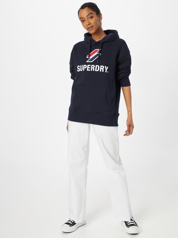 Sweat-shirt 'Stacked' Superdry en bleu