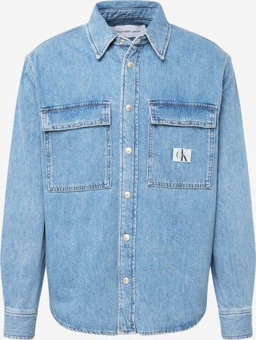 Calvin Klein Jeans - Ajuste regular Camisa en azul: frente