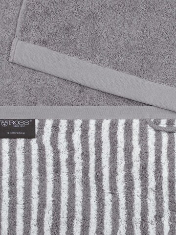 ROSS Towel 'Doubleface Stripes' in Grey
