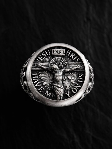 REYTEL Ring 'JESUS CHRIST HAVE MERCY ON US' in Zilver