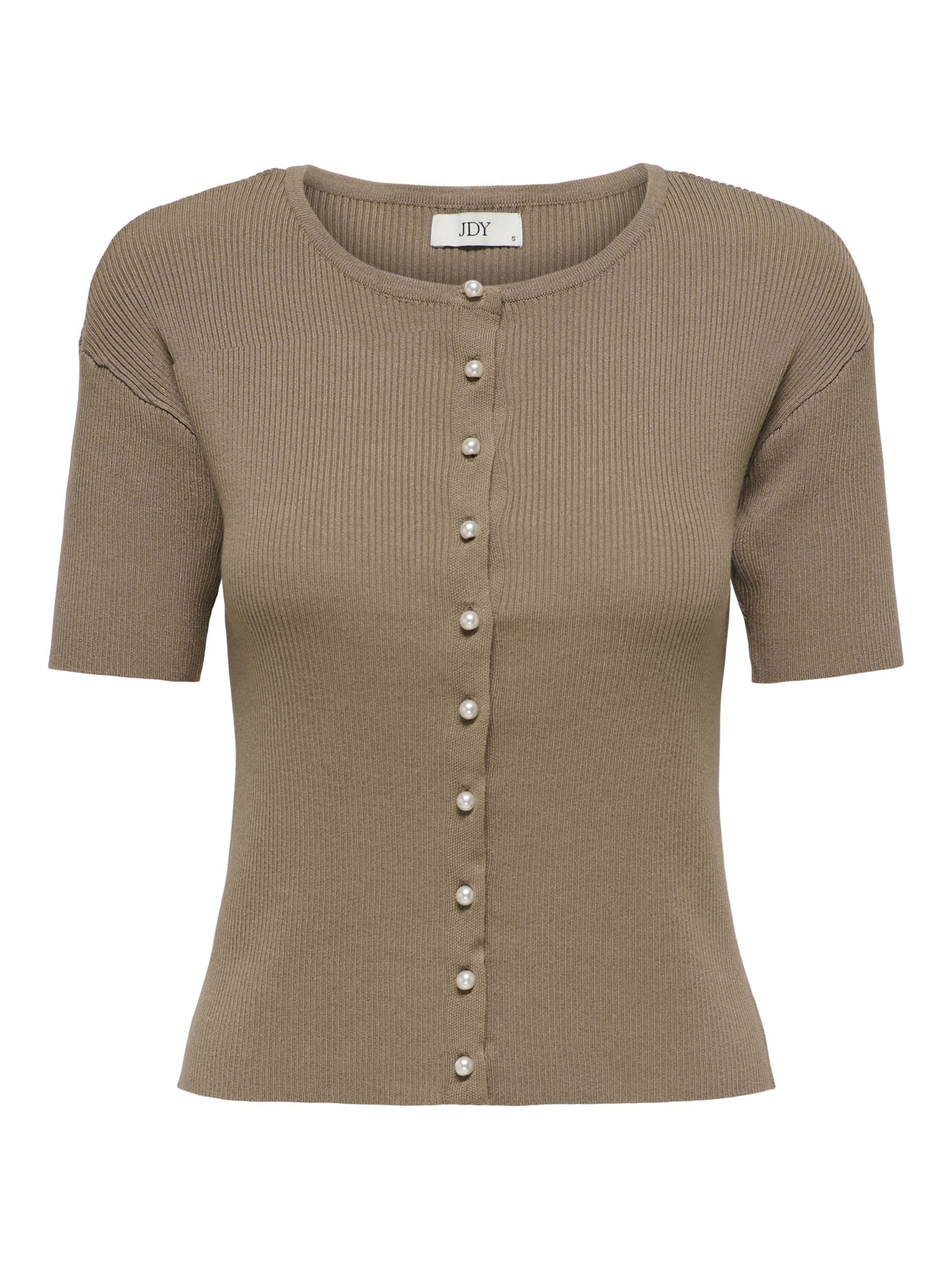 JDY Gebreid vest 'JDYGaby' in Grijs: voorkant