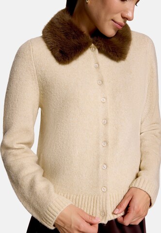 zero Gebreid vest in Beige: voorkant
