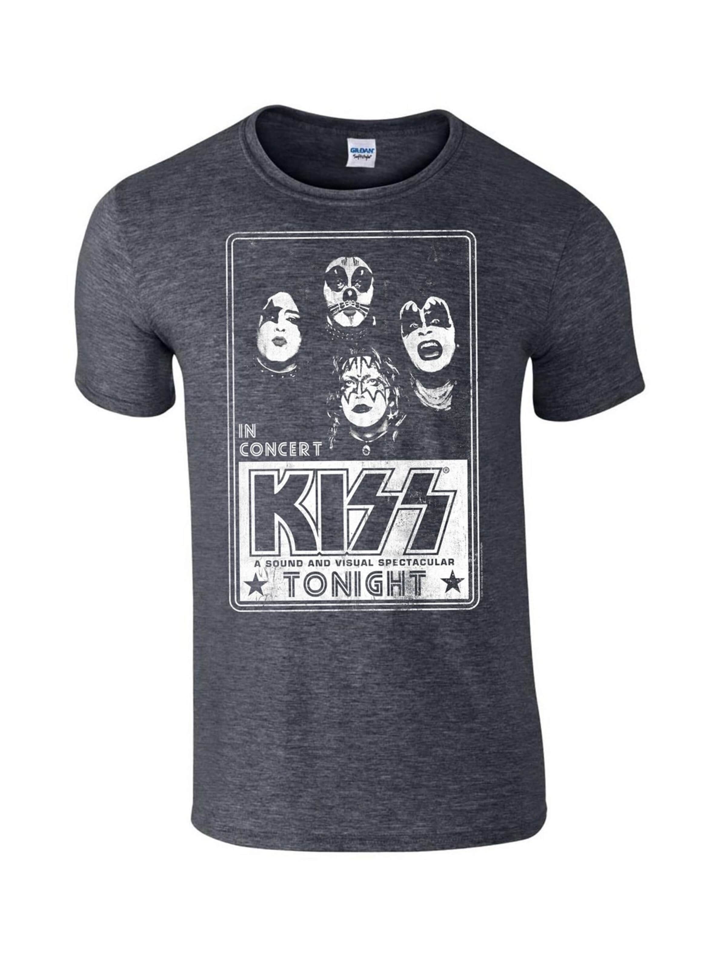 Kiss Shirt 'Kiss - Concert poster   T-SHIRT' in Grey: front