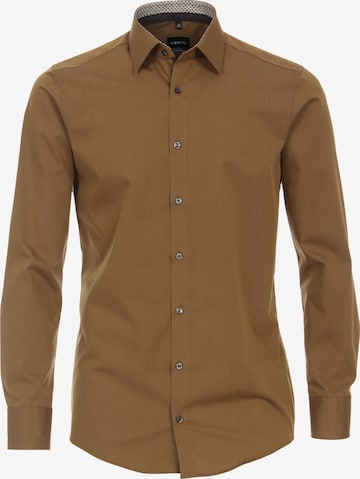 VENTI Business Shirt in Yellow: front