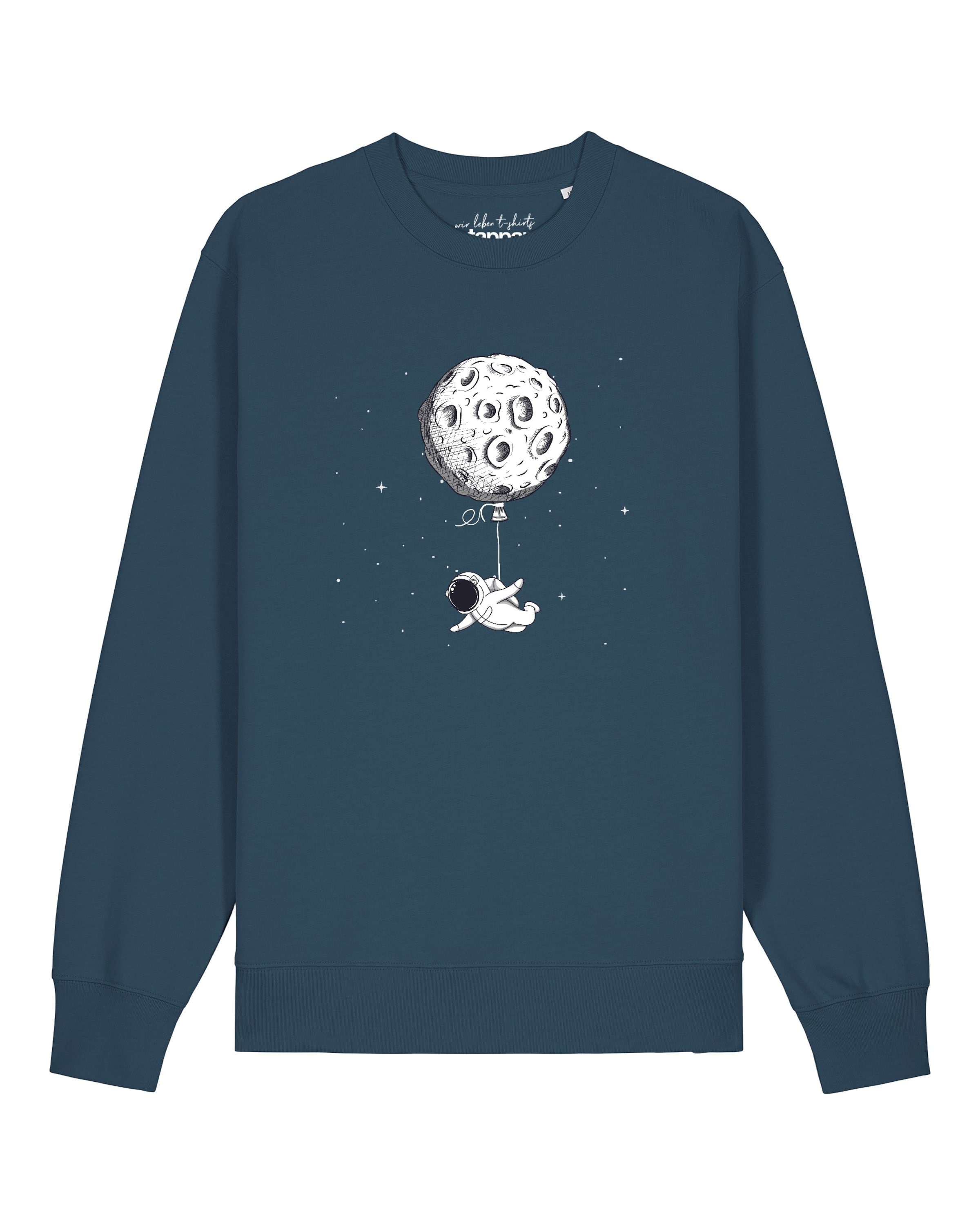 Watapparel Sweatshirt 'Funny Spaceman' in Groen: voorkant