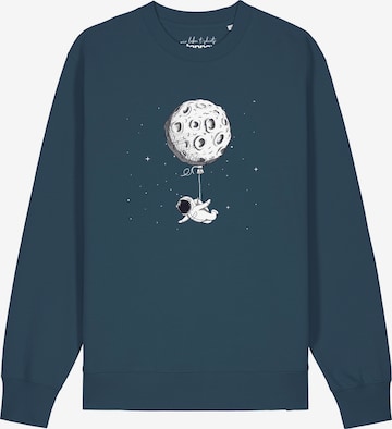 Watapparel Sweatshirt 'Funny Spaceman' in Groen: voorkant