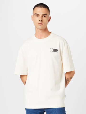 Pequs T-shirt i vit: framsida