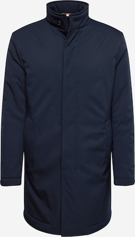 BOSS Black Between-Seasons Coat 'Jared' in Blue: front