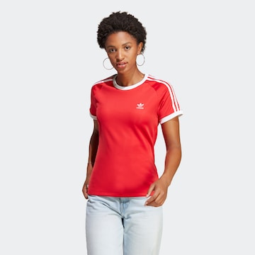 ADIDAS ORIGINALS T-Shirt 'Adicolor Classics  3-Stripes' in Rot: predná strana