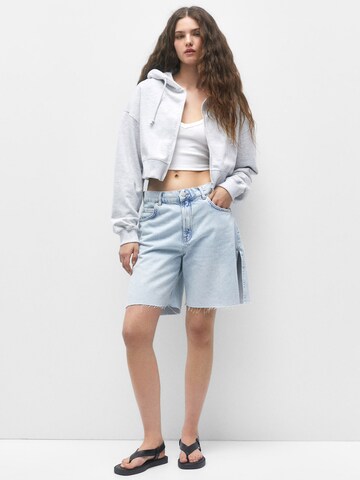 Pull&Bear Tepláková bunda - Sivá