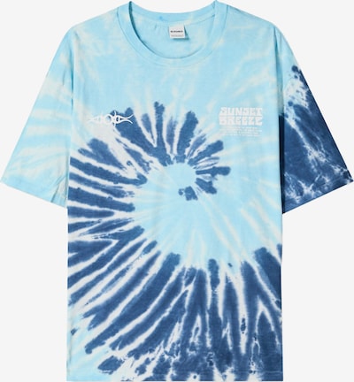 Bershka Koszulka w kolorze szafir / błękitny / białym, Podgląd produktu