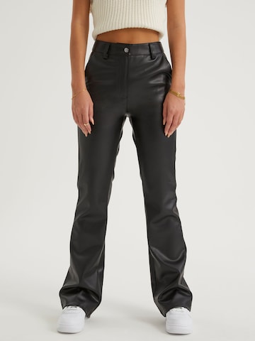 ABOUT YOU x Millane Boot cut Pants 'Valentina' in Black: front
