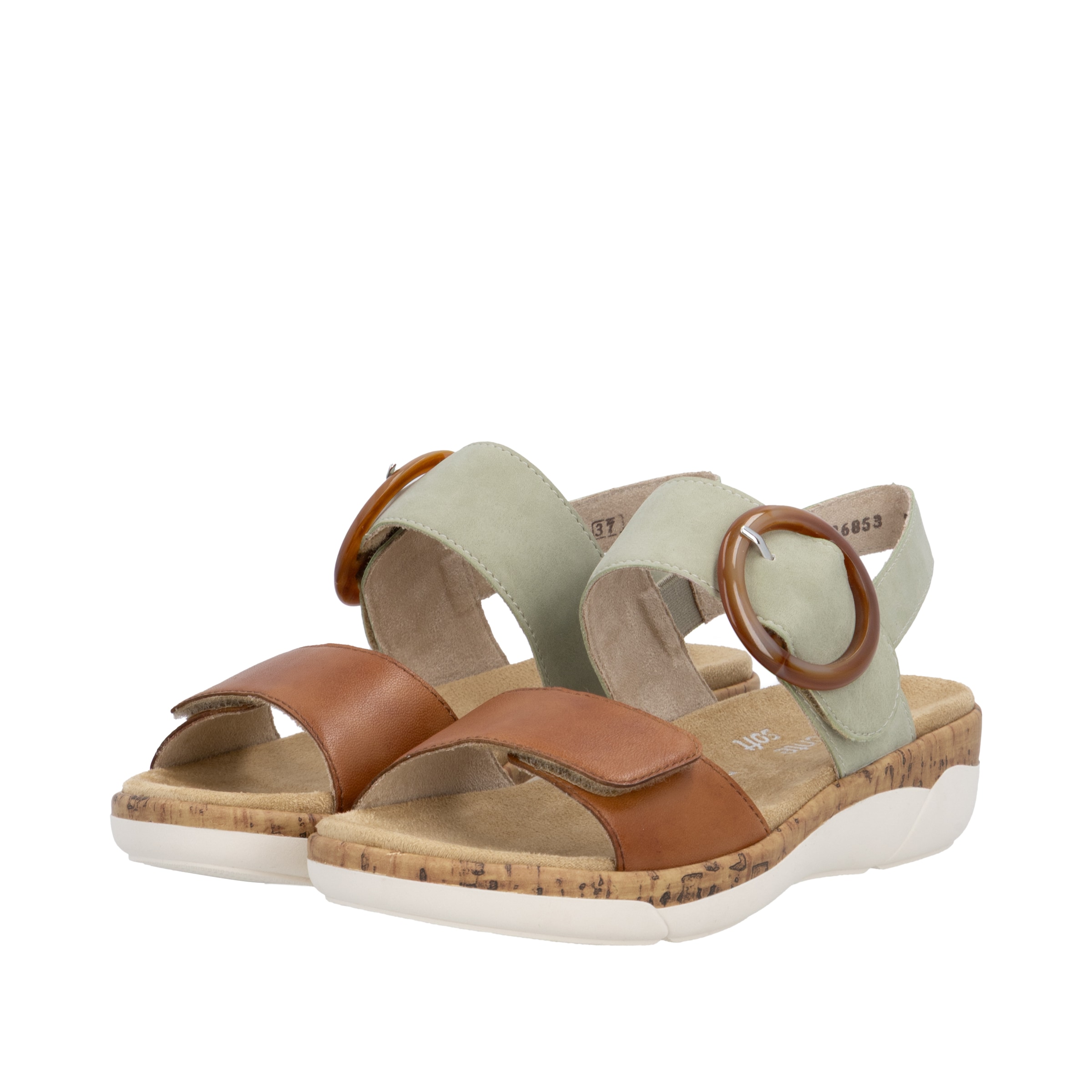 REMONTE Strap sandal 'R6853' in Brown