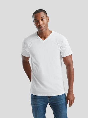 Maglietta 'V-Neck T-shirt' di FRUIT OF THE LOOM in bianco: frontale