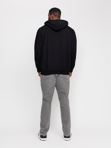 Felpa 'JJECorp' di Jack & Jones Plus in nero