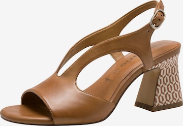 Sandales Tamaris en marron : devant