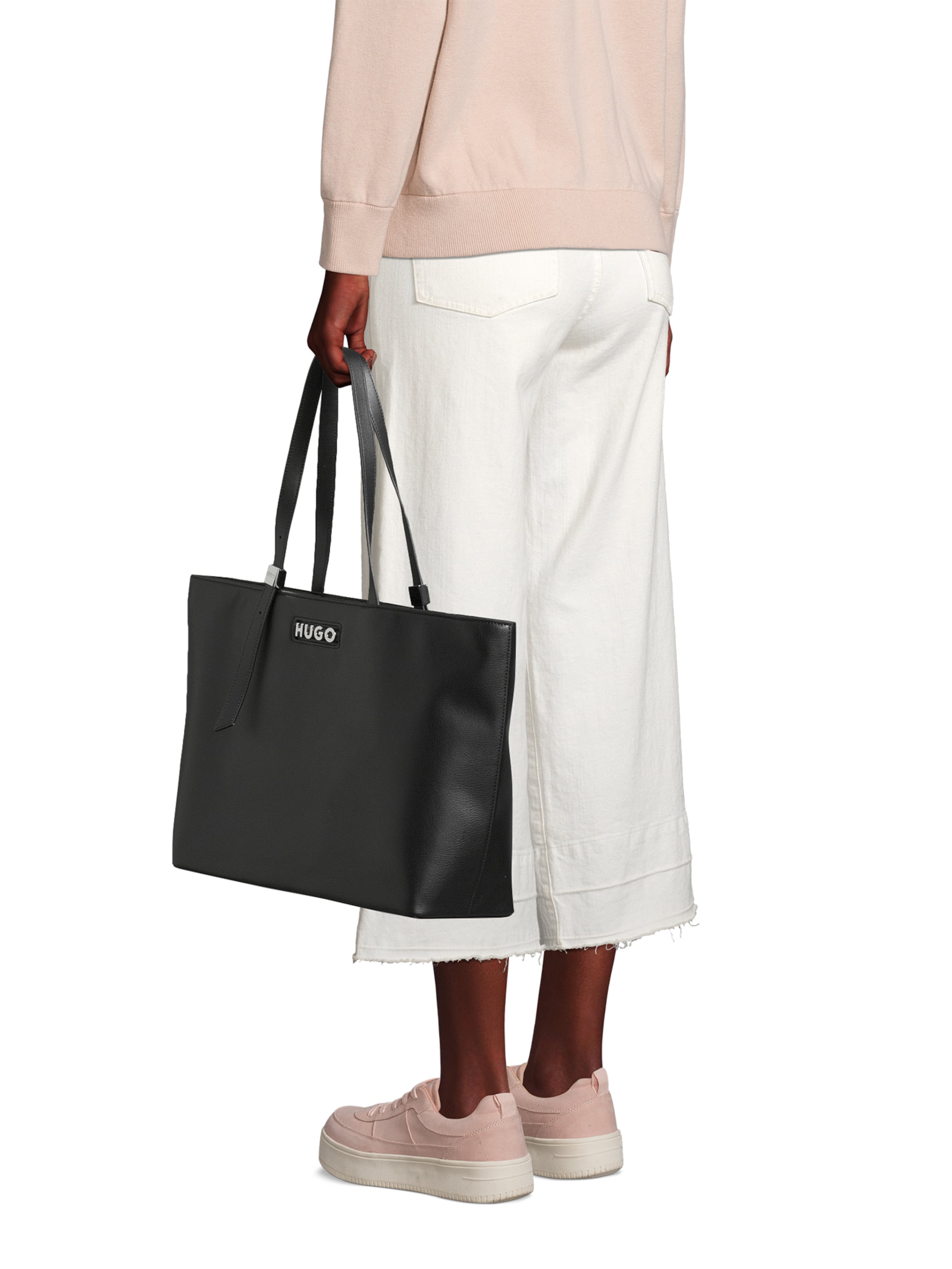 HUGO "Чанта тип ""Shopper""" 'Mel 2.0' в черно: отпред