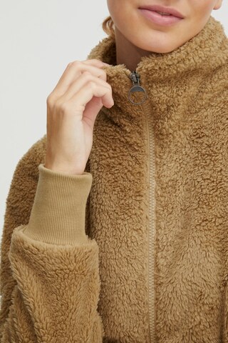 Oxmo Fleece Jacket 'Anneka' in Beige