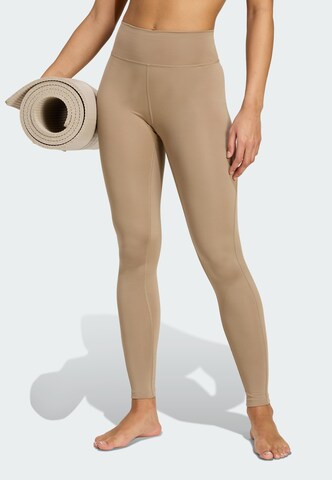 ADIDAS PERFORMANCE Скинни Спортивные штаны 'All Me Essentials' в Коричневый: спереди