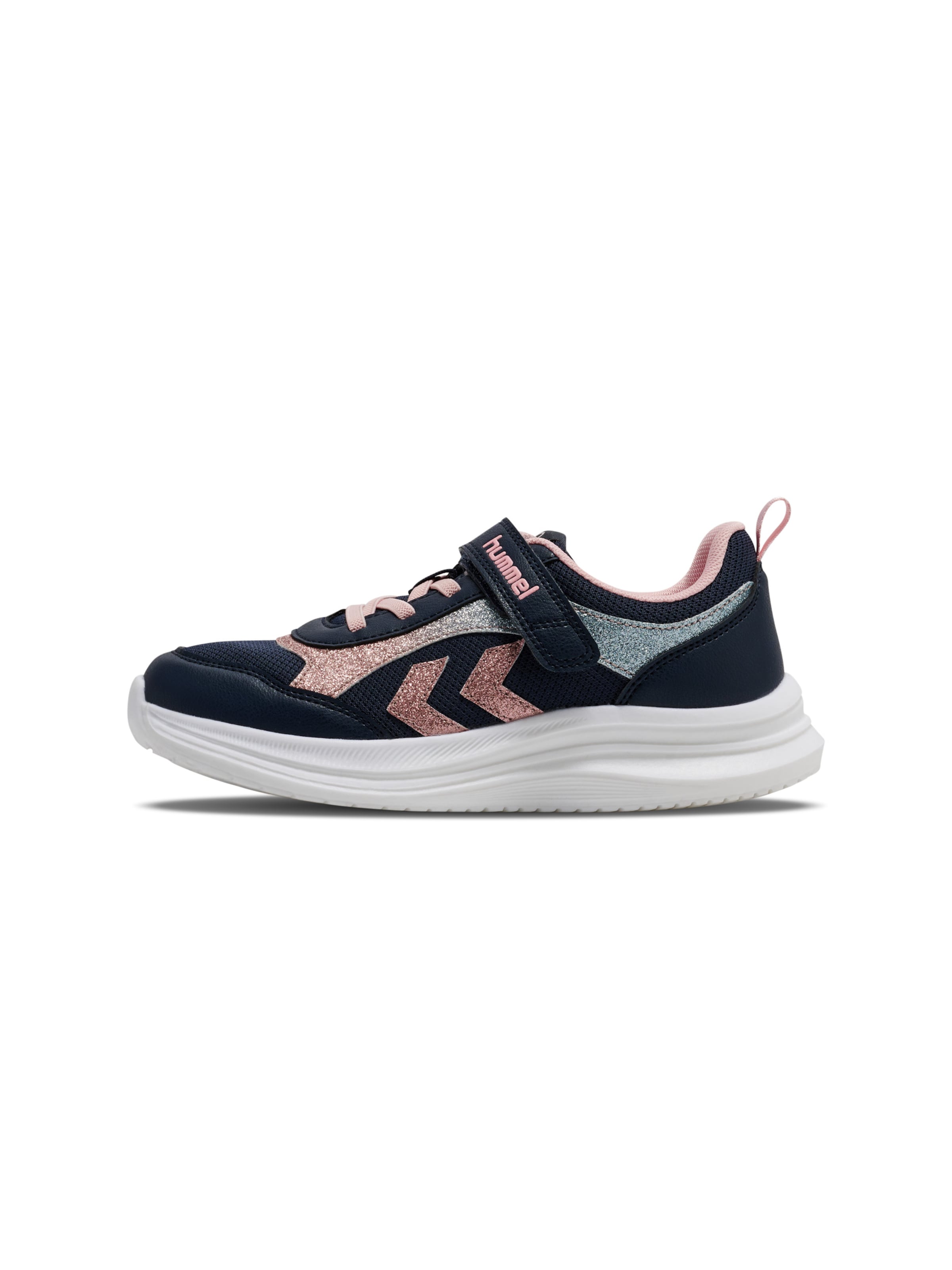 Hummel Sneakers 'Glow' in 25 in de kleur Marine / Kastanjebruin / Lichtgroen / Poederroze, Productweergave