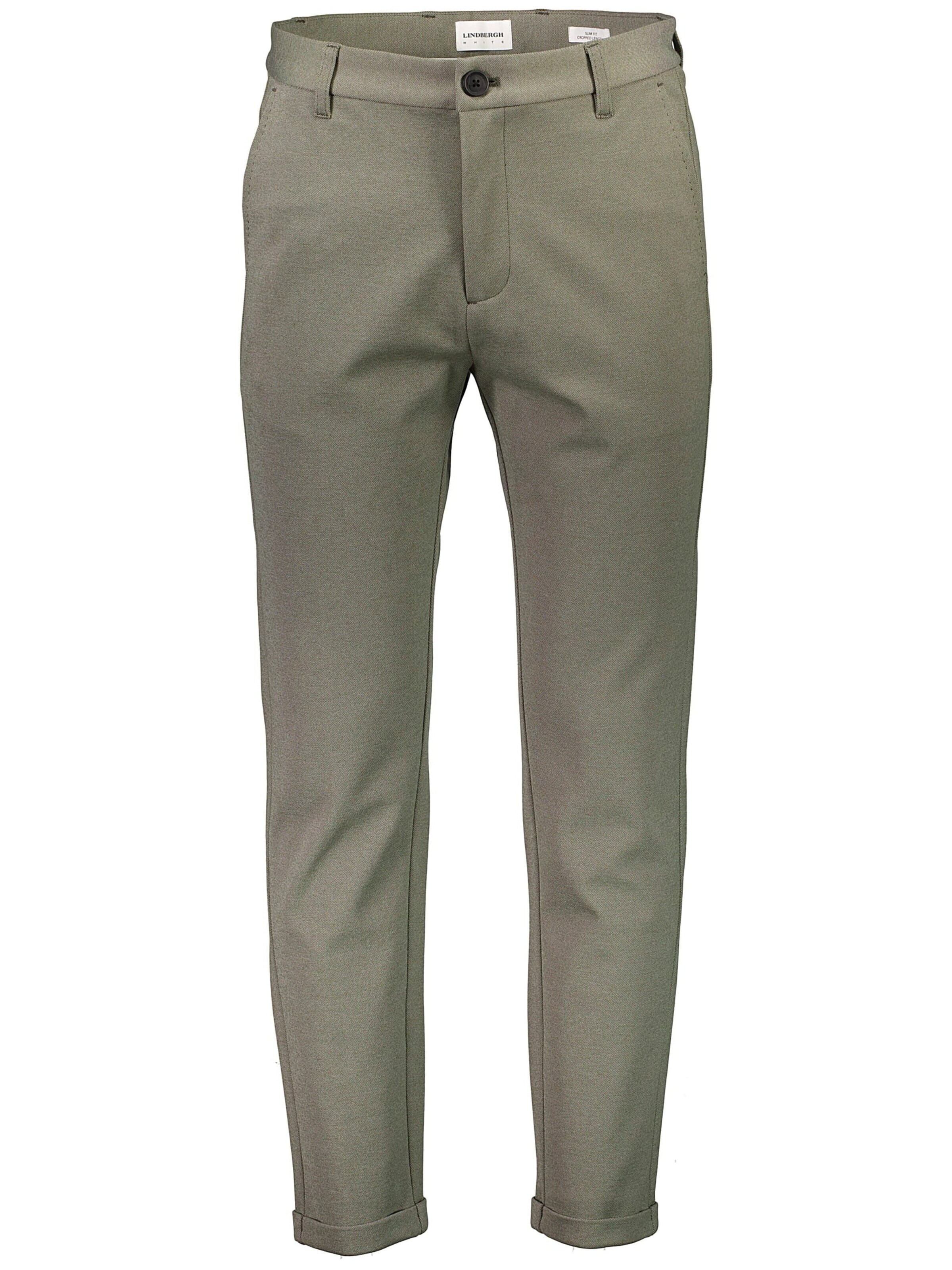 Lindbergh Slimfit Broek in Groen: voorkant