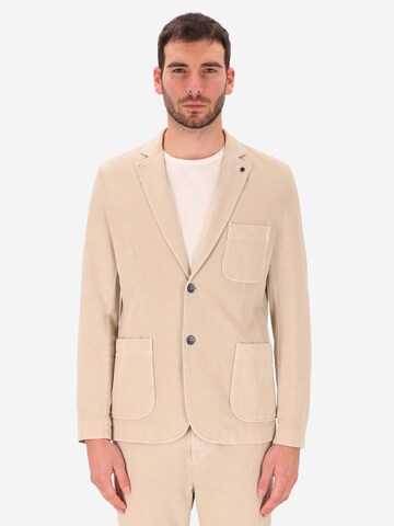 Distretto12 Regular fit Colbert 'Parkes' in Beige: voorkant