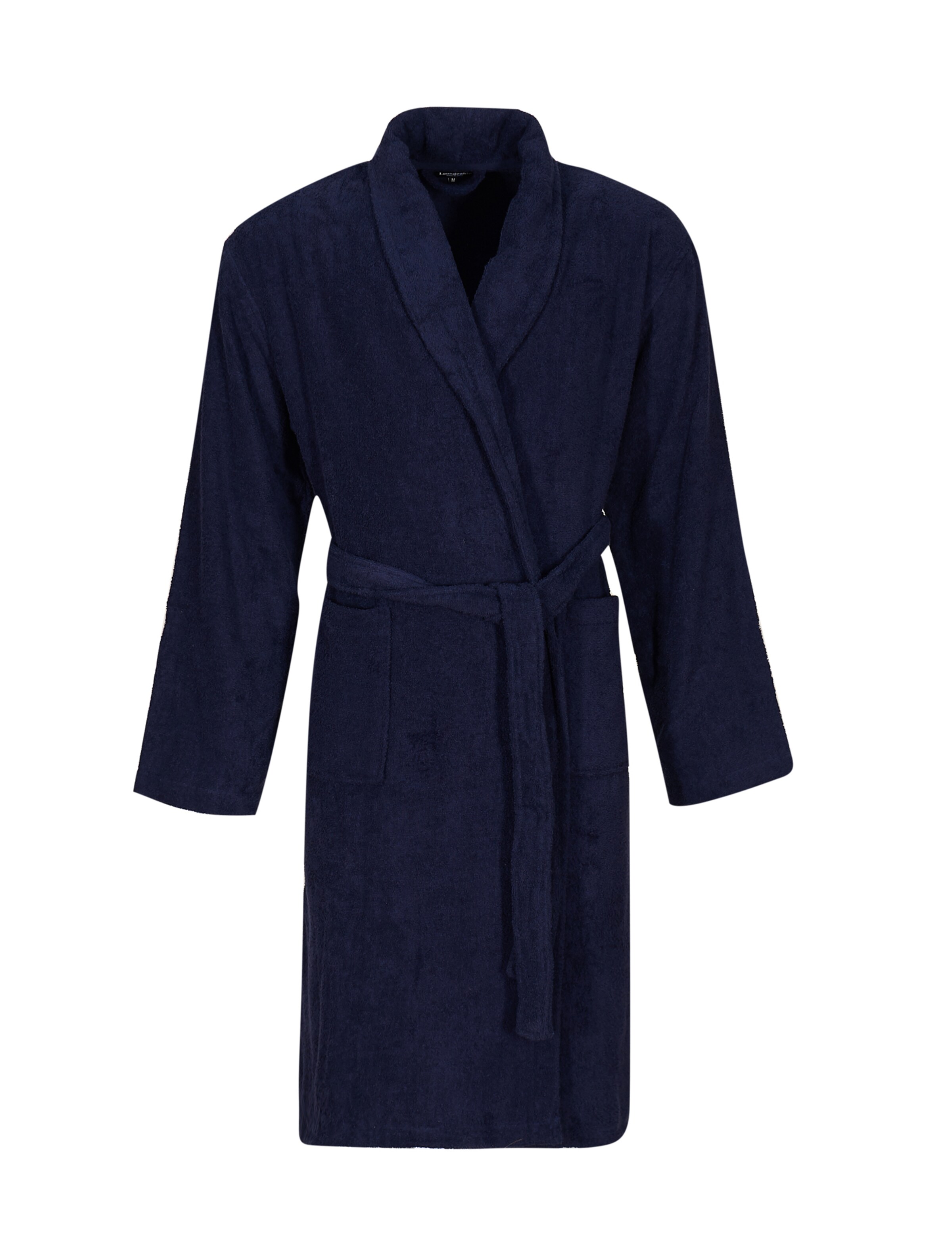 Loungeable Long Bathrobe in Blue: front
