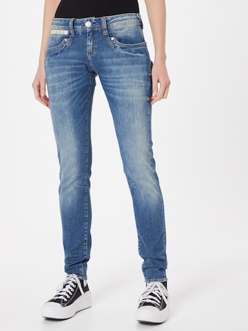 Herrlicher Slimfit Jeans 'PIPER' in Blauw: voorkant