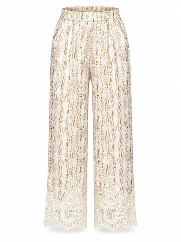 Ombre Wide leg Broek in Beige: voorkant