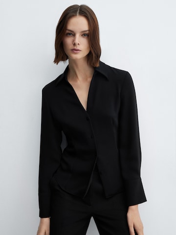 MANGO Blouse 'Ochi' in Black: front