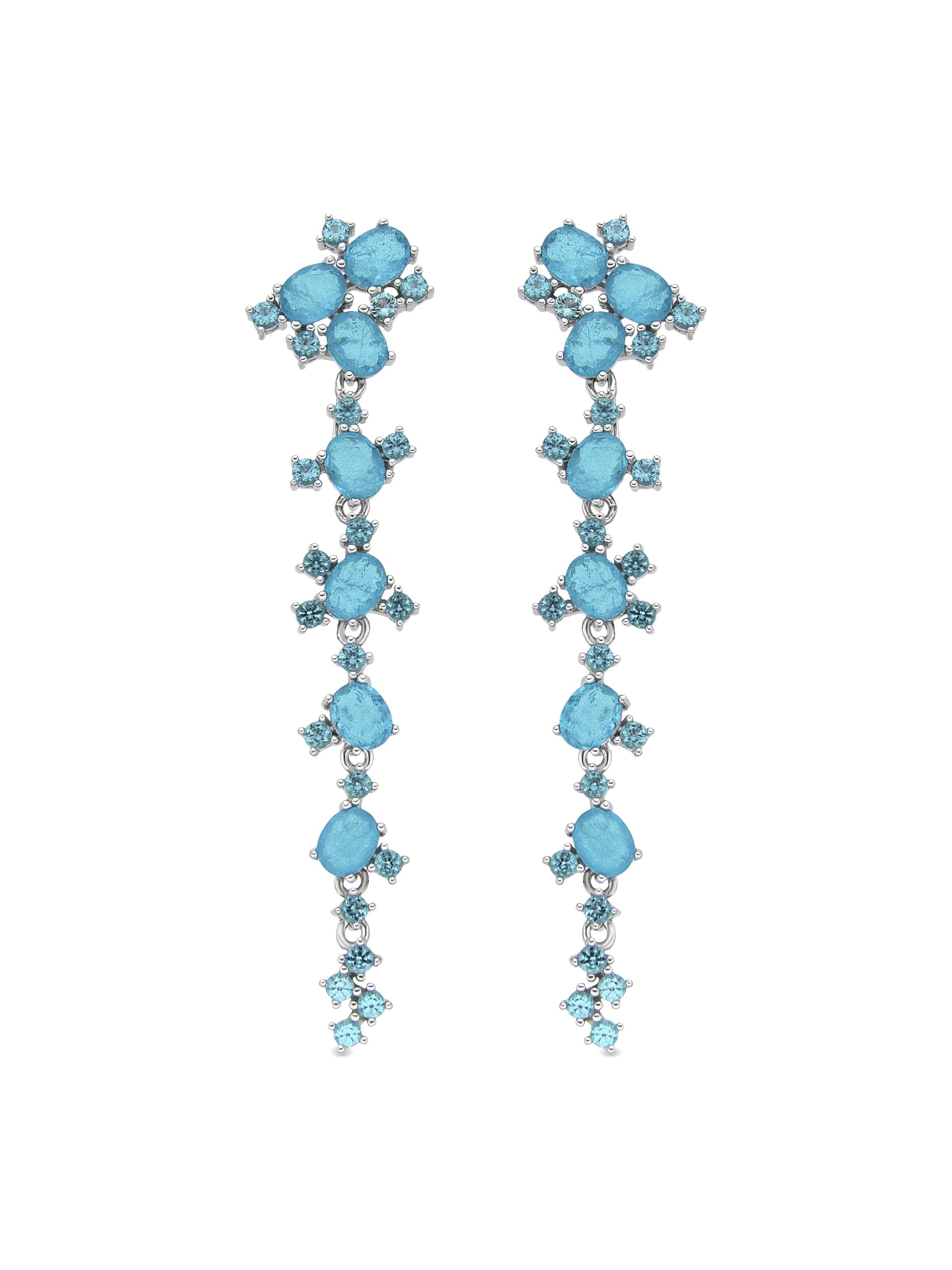 Luxenter Ohrringe 'Jaitha' in Grün: Vorderseite