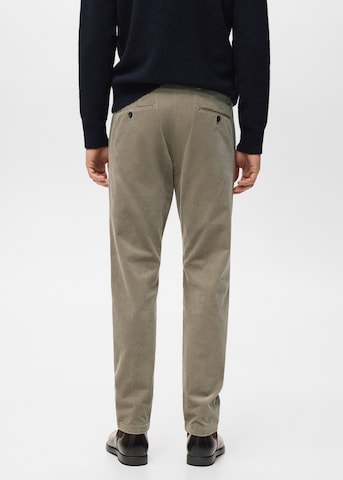 MANGO MAN Slim fit Pants 'Berdam' in Beige