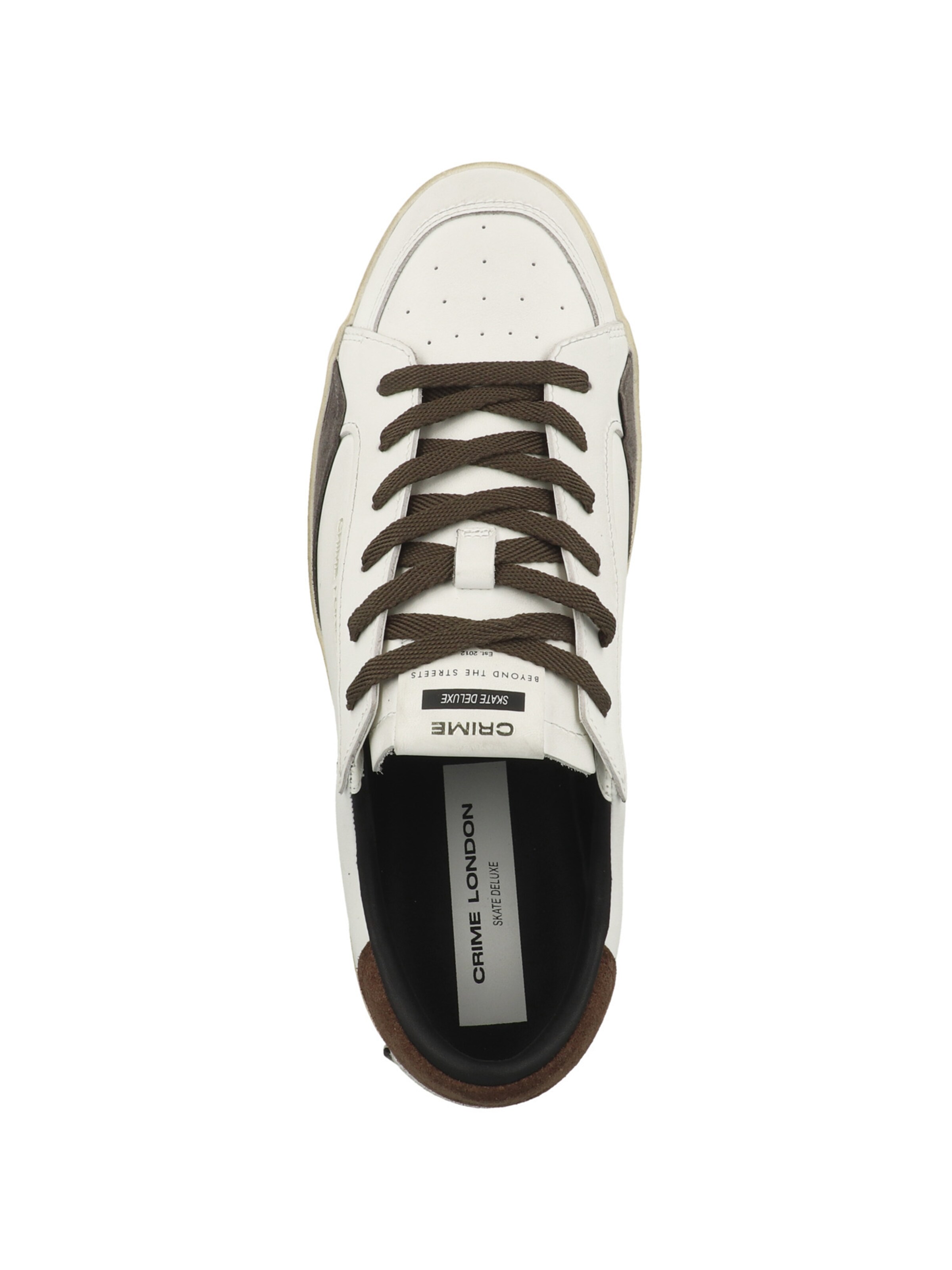 Baskets basses ' SK8 DELUXE ' Crime London en blanc