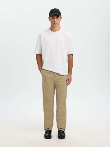 SELECTED Regular Chino Pants in Brown