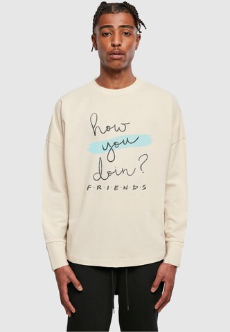 ABSOLUTE CULT Shirt 'Friends - How You Doin' in Beige: front
