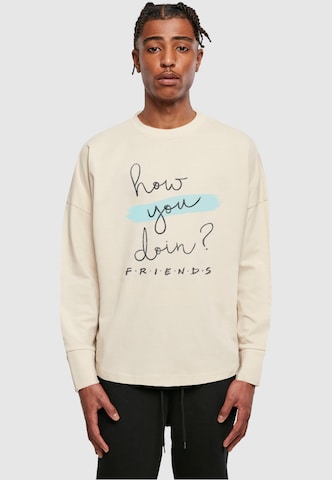 ABSOLUTE CULT Shirt 'Friends - How You Doin' in Beige: voorkant