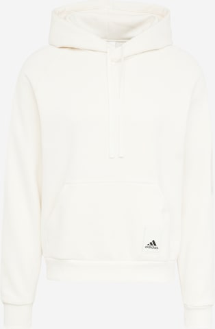 ADIDAS SPORTSWEAR Αθλητική μπλούζα φούτερ 'Lounge Fleece' σε λευκό: μπροστά