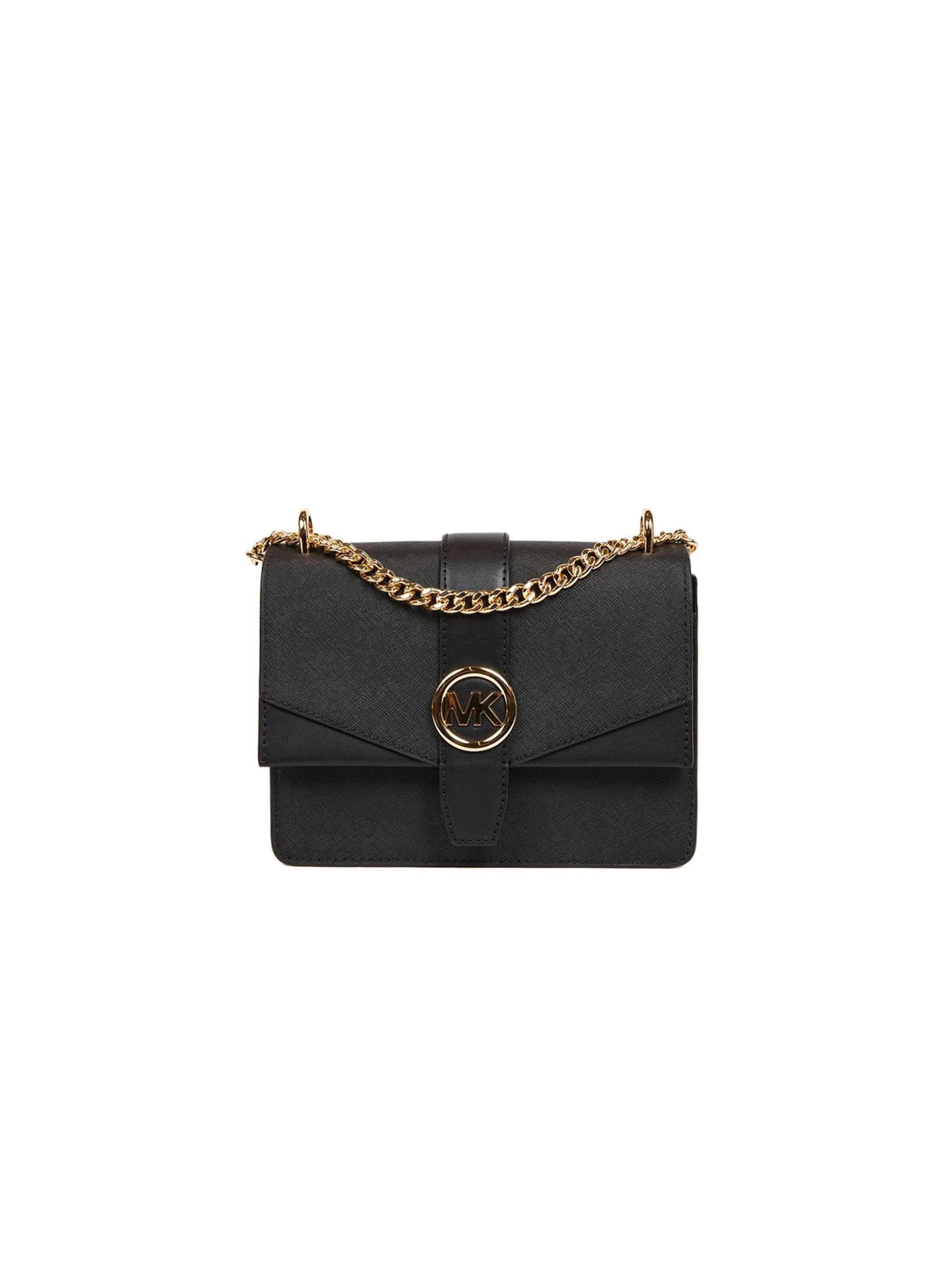 Michael Kors - Bolso de hombro 'Greenwich Small Flap Crossbody Bag' en negro: frente